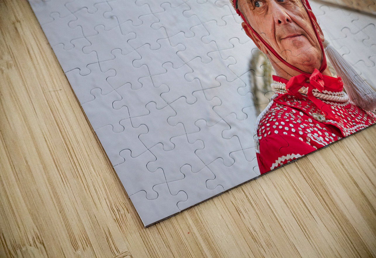 Apulia Puglia Italy. Ostuni. Festival of Saint Orontius. The cavalcata a procession of horses in the streets of the town Marco Brivio Puzzle