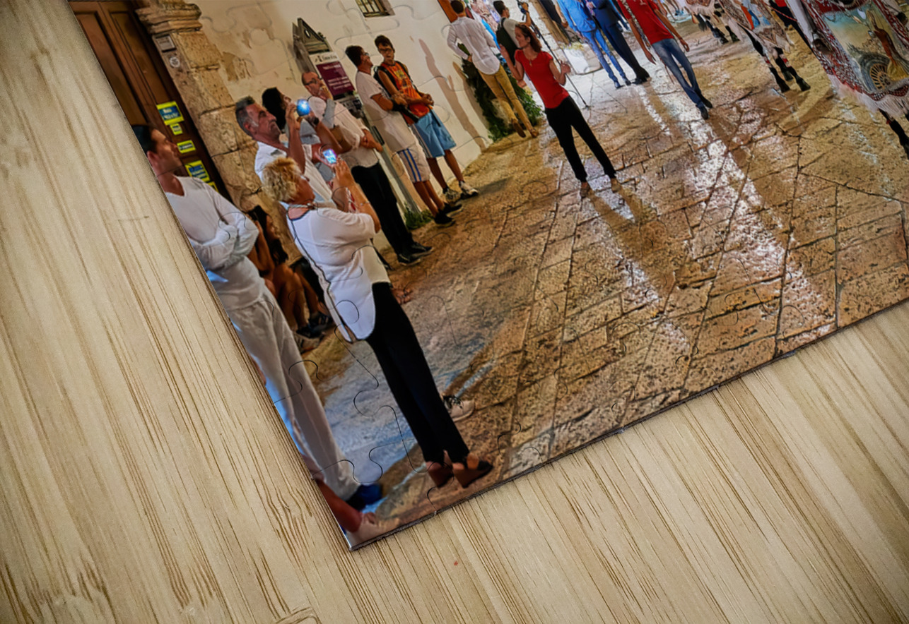 Apulia Puglia Italy. Ostuni. Festival of Saint Orontius. The cavalcata a procession of horses in the streets of the town Marco Brivio Puzzle
