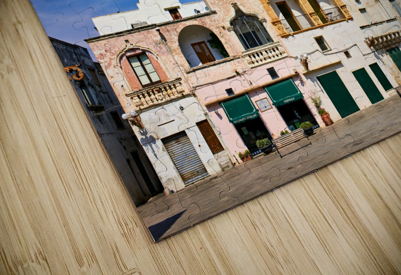 Salento. Apulia Puglia Italy. Nardò. Salandra square. 18th century column Marco Brivio Puzzle