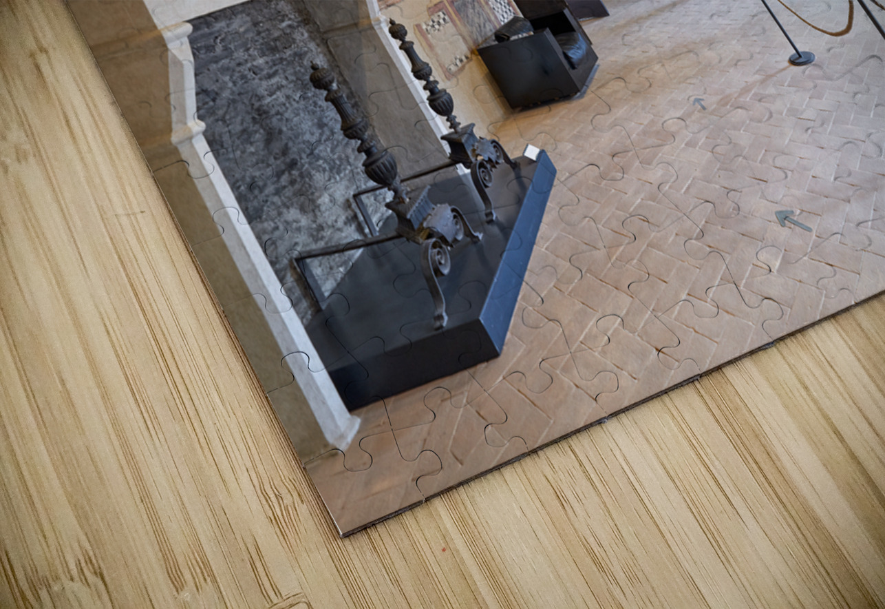 Foligno Umbria Italy. Frescoes at Trinci Palace Palazzo Trinci a patrician residence and museum. Marco Brivio Puzzle