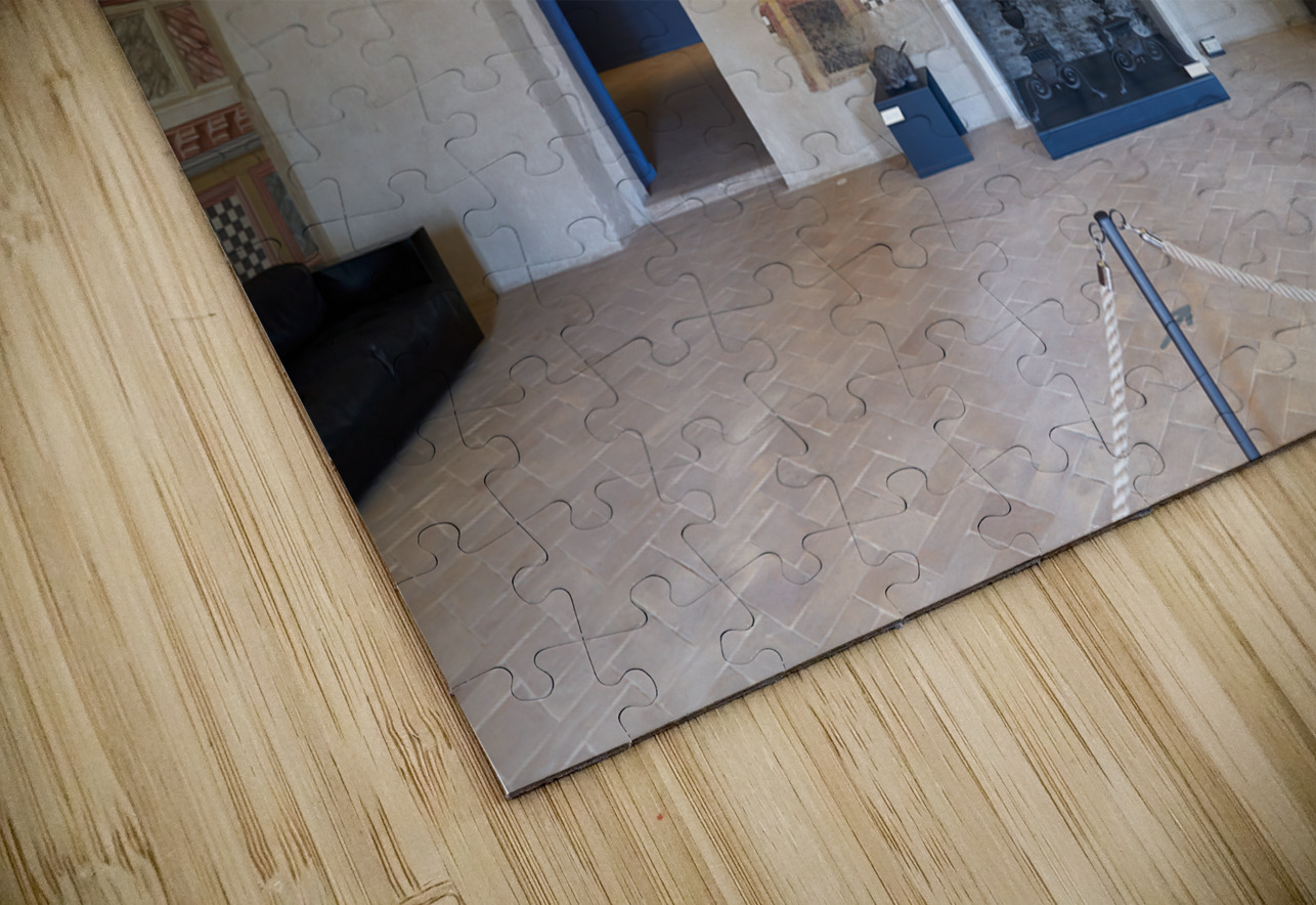 Foligno Umbria Italy. Frescoes at Trinci Palace Palazzo Trinci a patrician residence and museum. Marco Brivio Puzzle