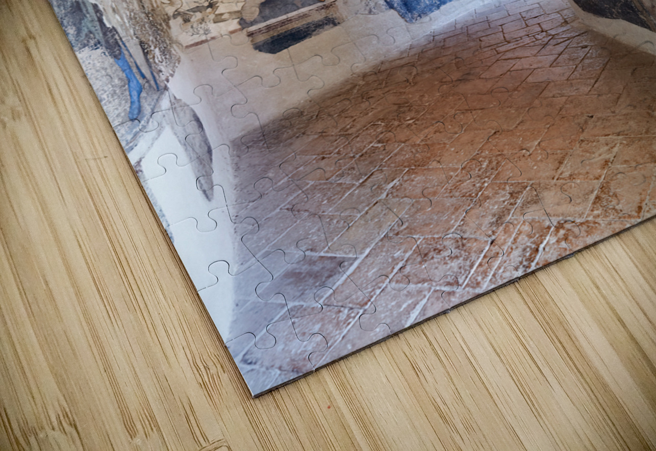 Foligno Umbria Italy. Frescoes at Trinci Palace Palazzo Trinci a patrician residence and museum. Marco Brivio Puzzle