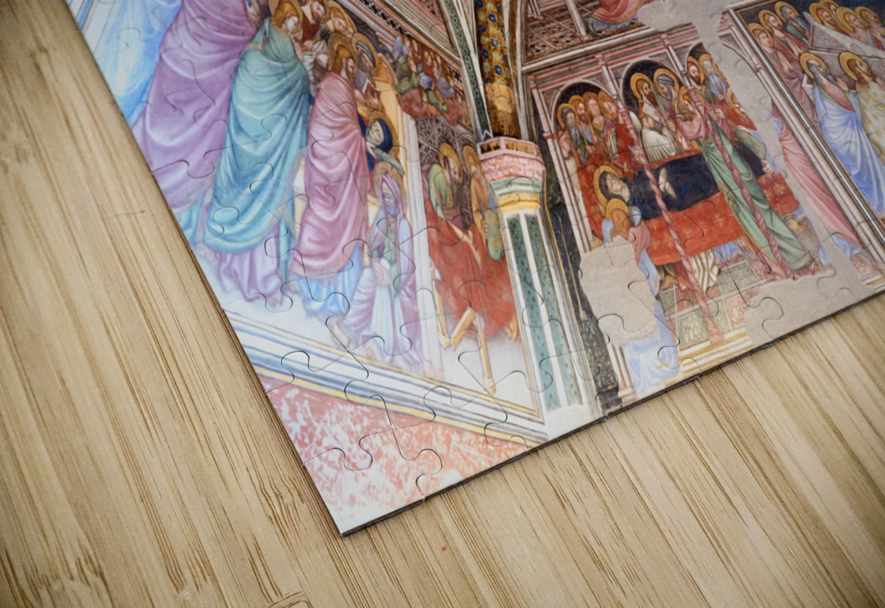 Foligno Umbria Italy. Frescoes at Trinci Palace Palazzo Trinci a patrician residence and museum. Marco Brivio Puzzle