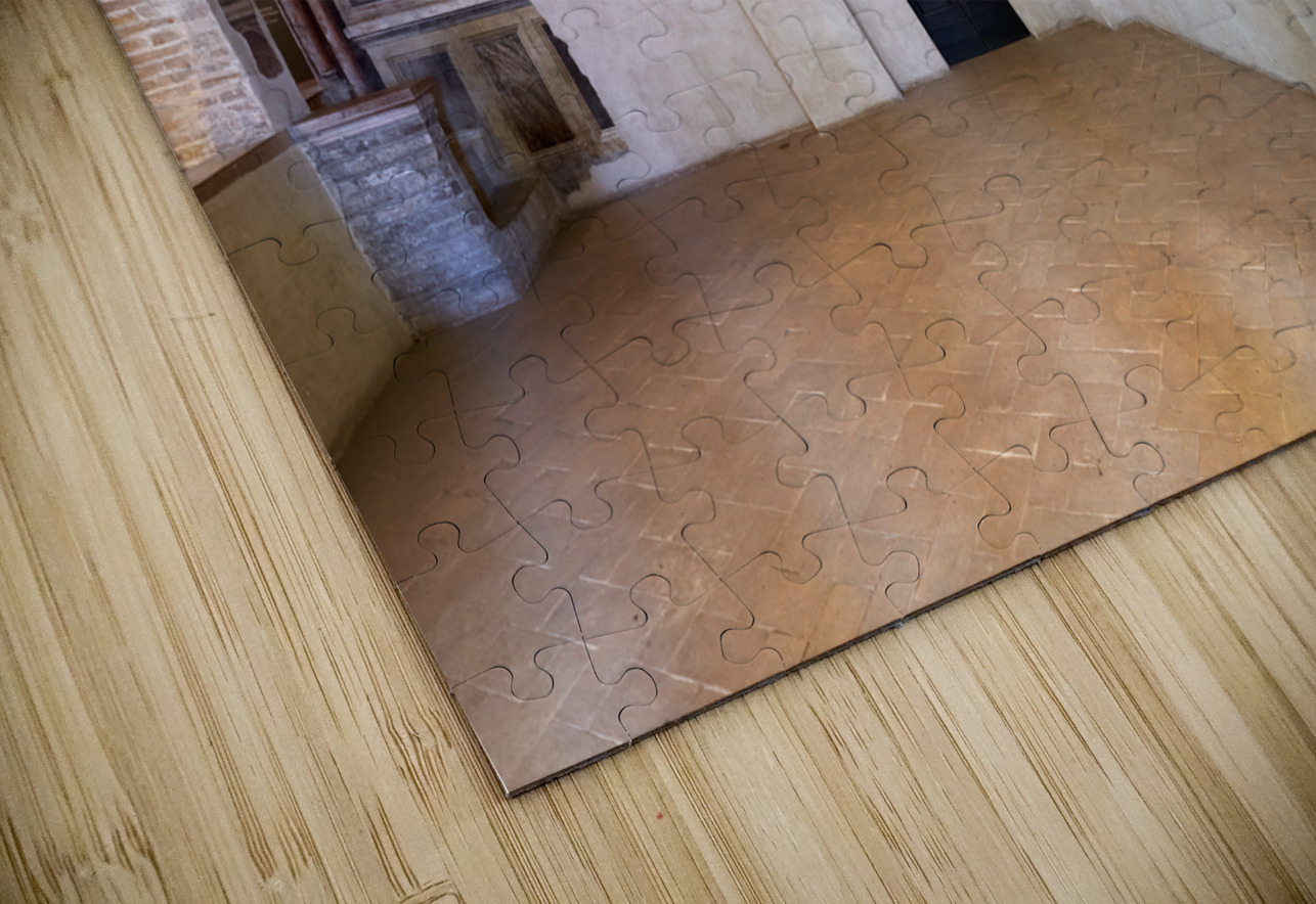 Foligno Umbria Italy. Frescoes at Trinci Palace Palazzo Trinci a patrician residence and museum. Marco Brivio Puzzle