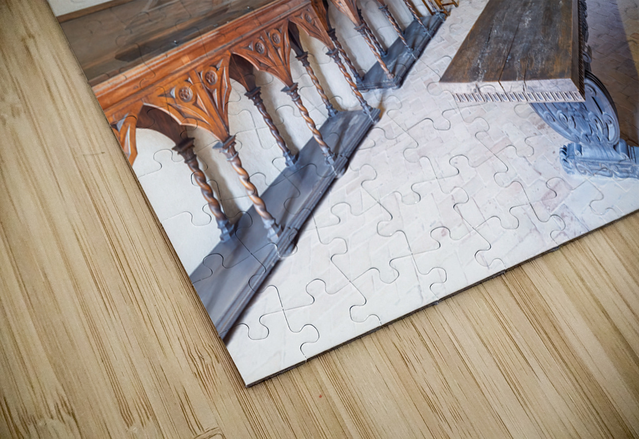 Foligno Umbria Italy. Frescoes at Trinci Palace Palazzo Trinci a patrician residence and museum. Marco Brivio Puzzle