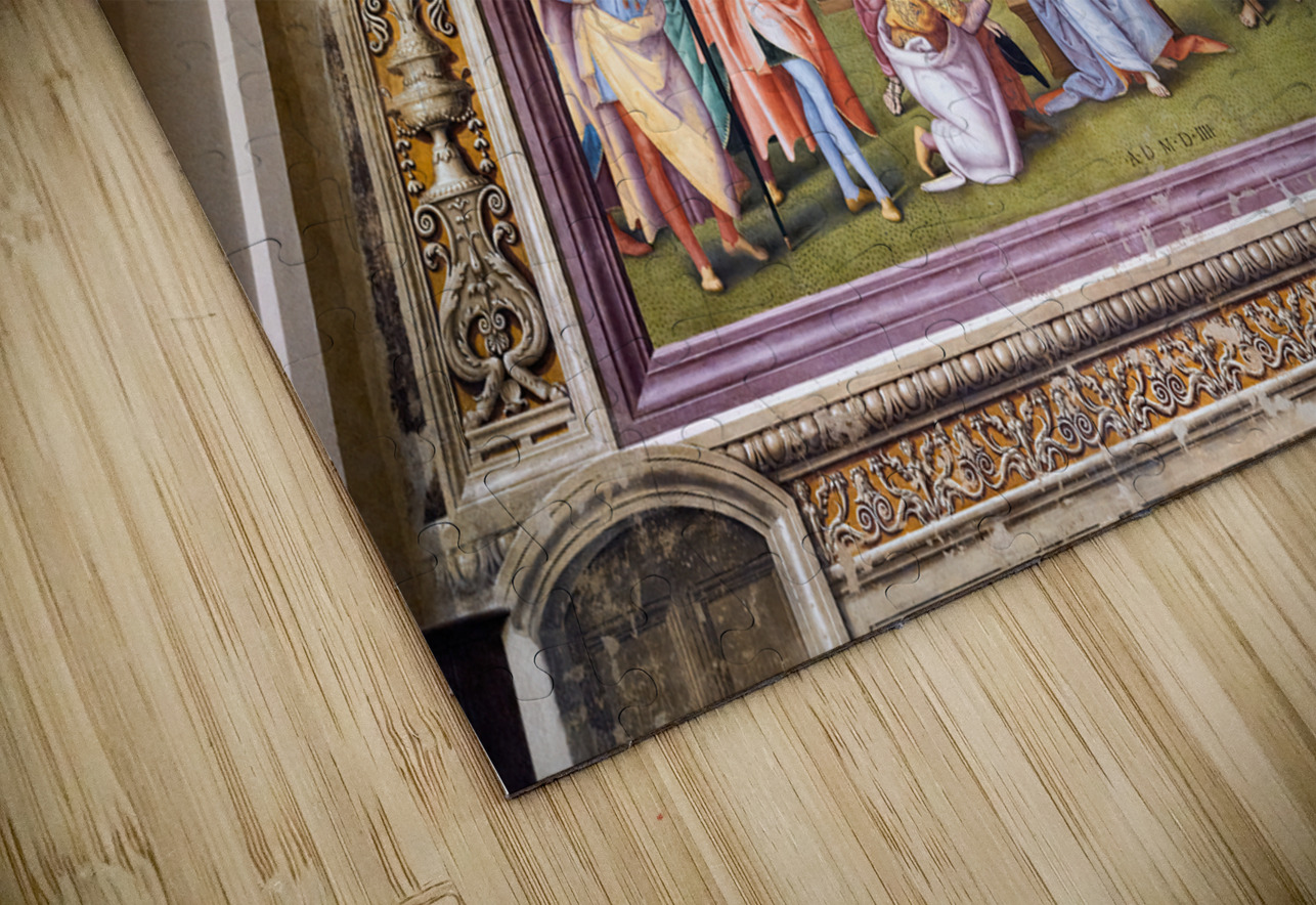 Città della Pieve Umbria Italy. Santa Maria dei Bianchi church. Adoration of the Magi fresco by Perugino Marco Brivio Puzzle