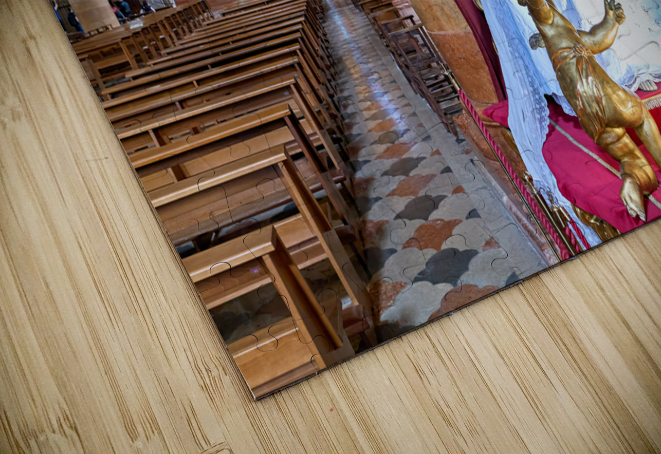 Verona Veneto Italy. The Basilica of Saint Anastasia. Madonna statue Marco Brivio Puzzle