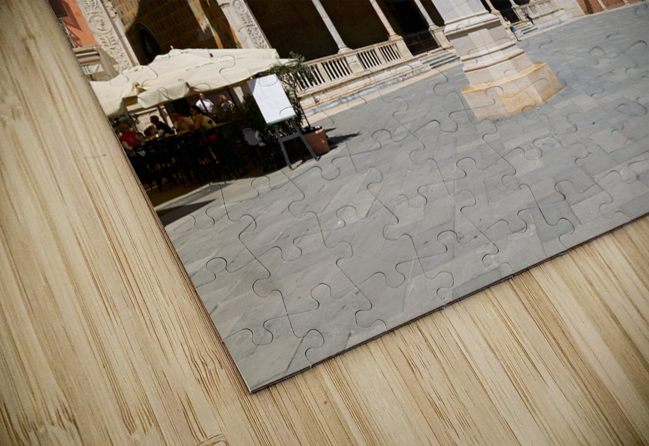 Verona Veneto Italy. Piazza dei Signori with the monument to Dante Marco Brivio Puzzle