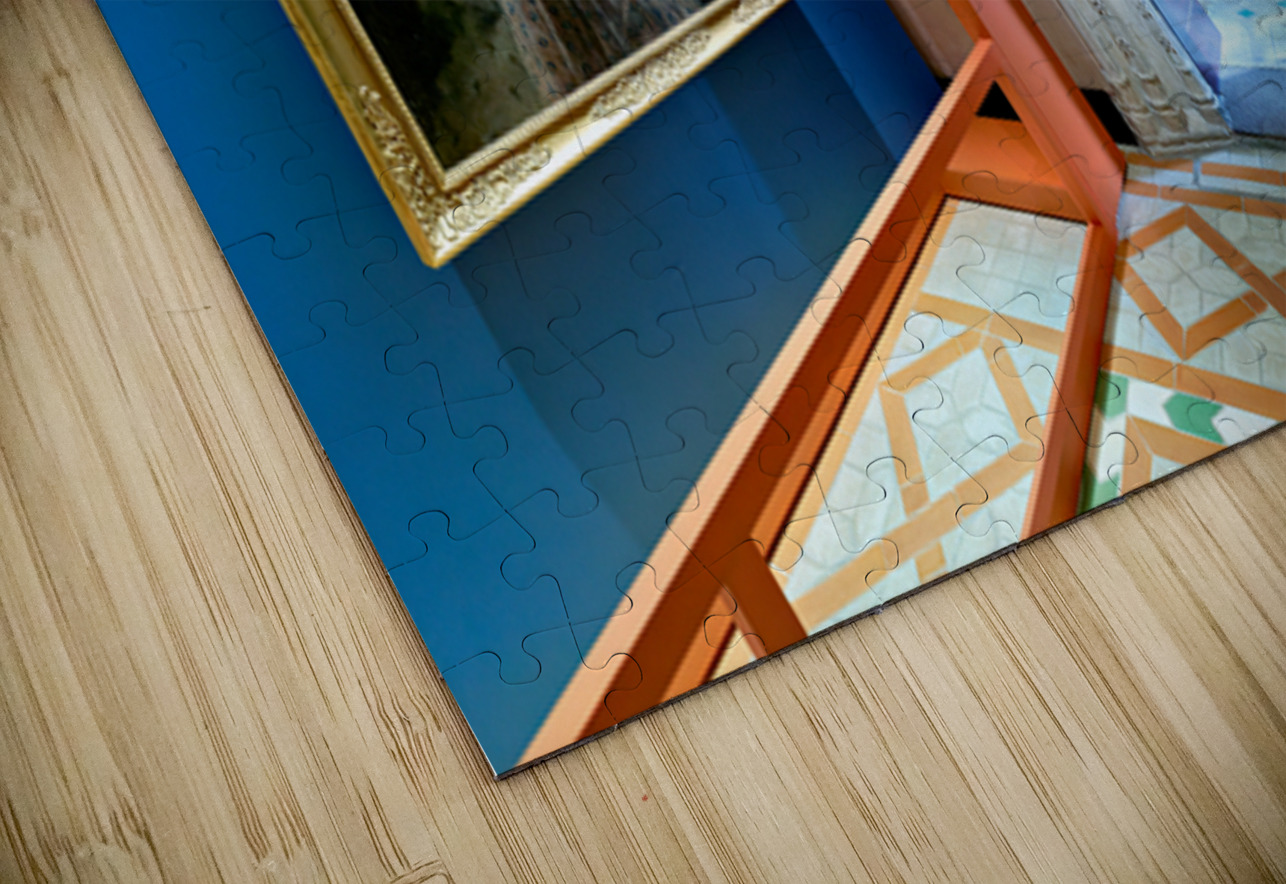 Zaragoza. Saragossa. Aragon. Spain. Aljafería Palace. Portrait of Queen Maria Luisa. 1790. Francisco de Goya Marco Brivio Puzzle