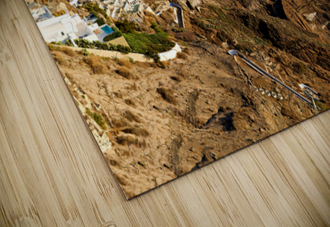 Santorinis white buildings on caldera cliffs above the sea. Marco Brivio Puzzle