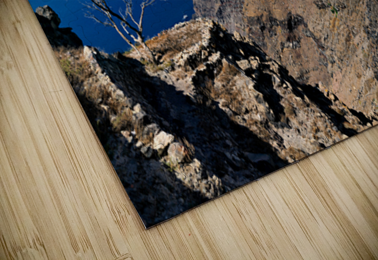 Picturesque Santorini: white village blue sea volcanic cliffs. Marco Brivio Puzzle