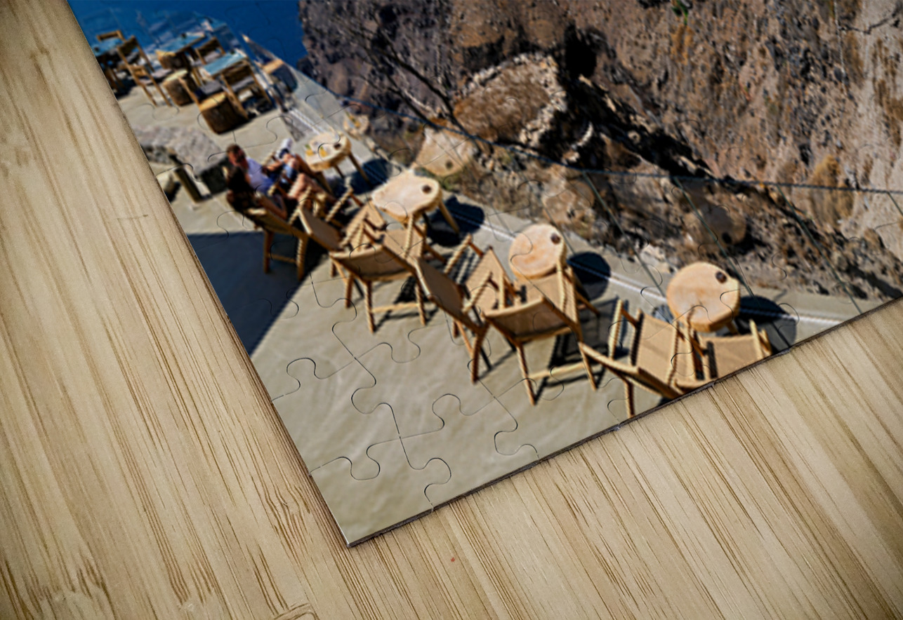 Santorinis white cliffside village and caldera view. Marco Brivio Puzzle