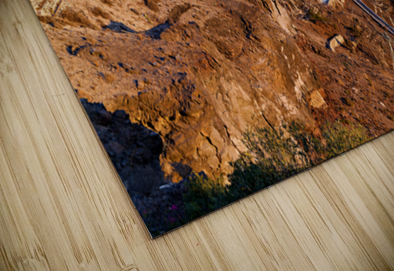 Santorinis Fira town on caldera cliff at sunset. Marco Brivio Puzzle