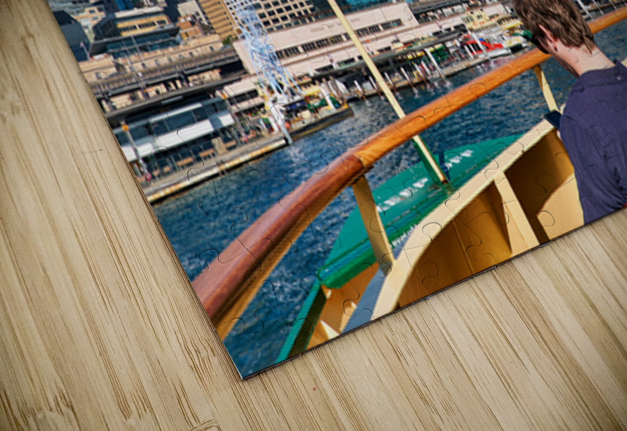 Ferry passengers enjoy city skyline view. Marco Brivio Puzzle