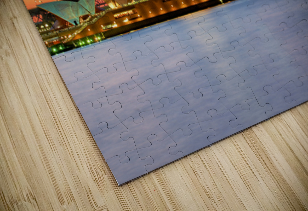 Sydney Opera House and Harbour Bridge at sunset. Marco Brivio Puzzle