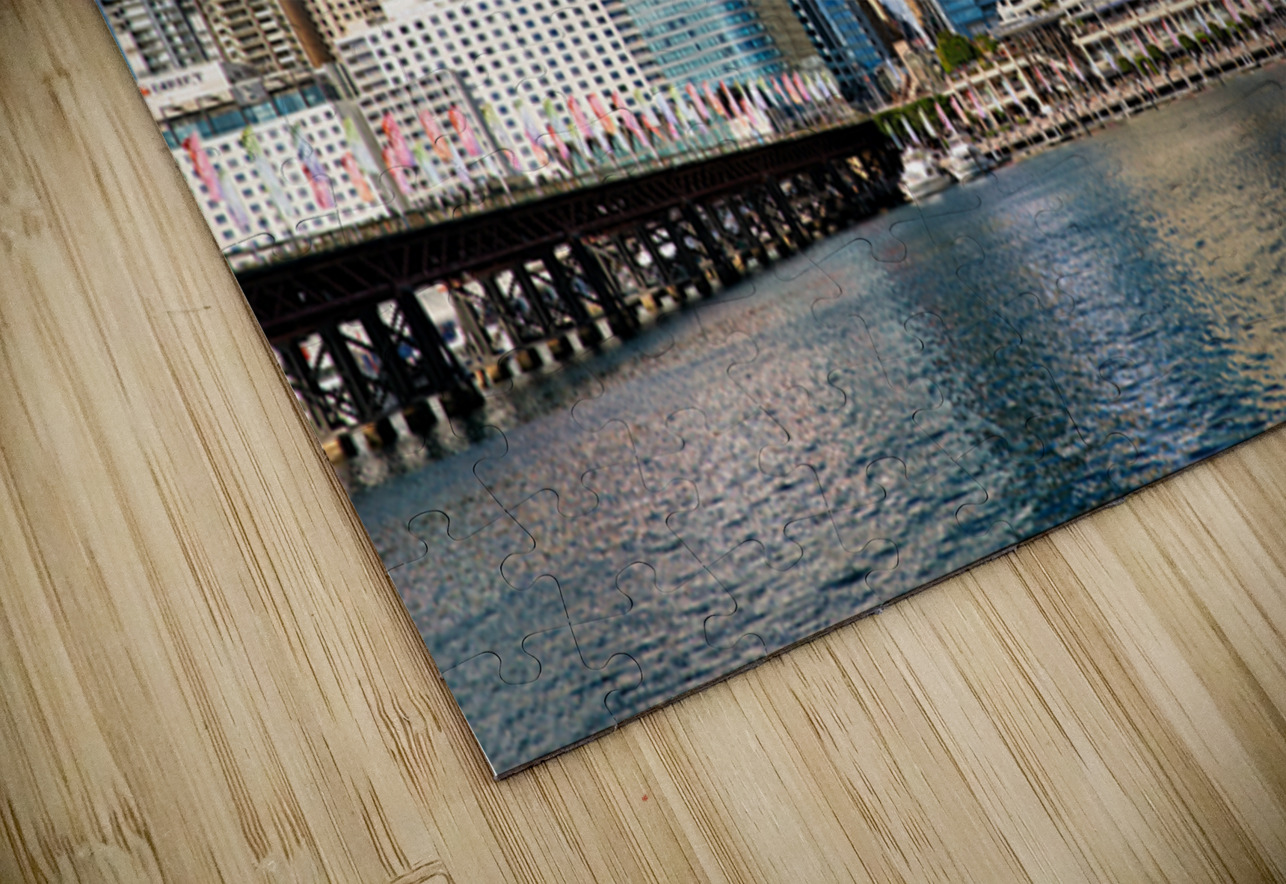 Sydney Harbour skyline with bridge and boats. Marco Brivio Puzzle