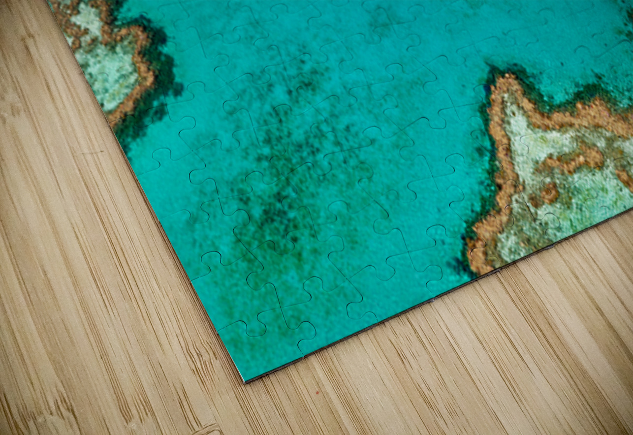 Aerial view of Heart Reef Great Barrier Reef Australia. Marco Brivio Puzzle