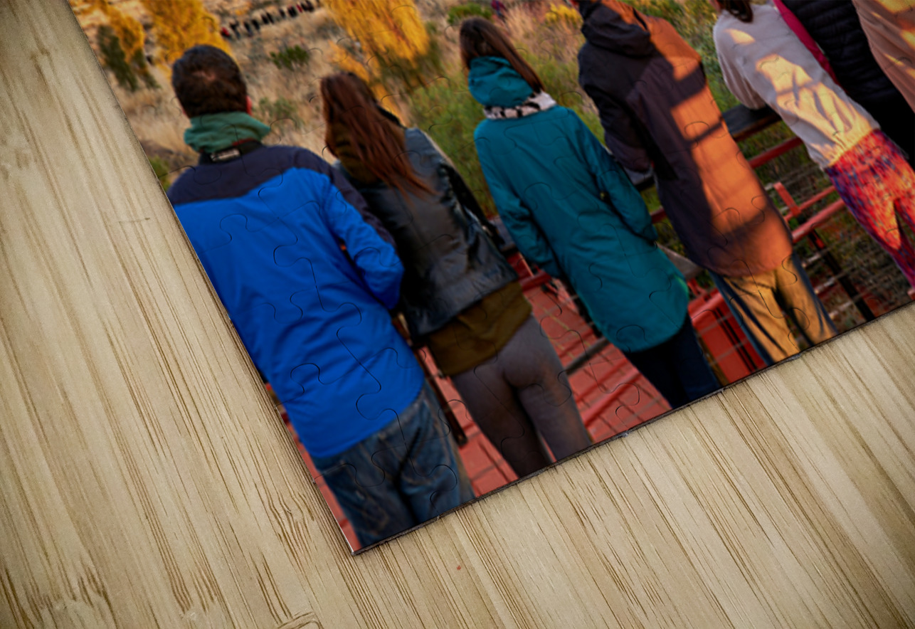 Tourists watch Uluru glow at sunrise. Marco Brivio Puzzle
