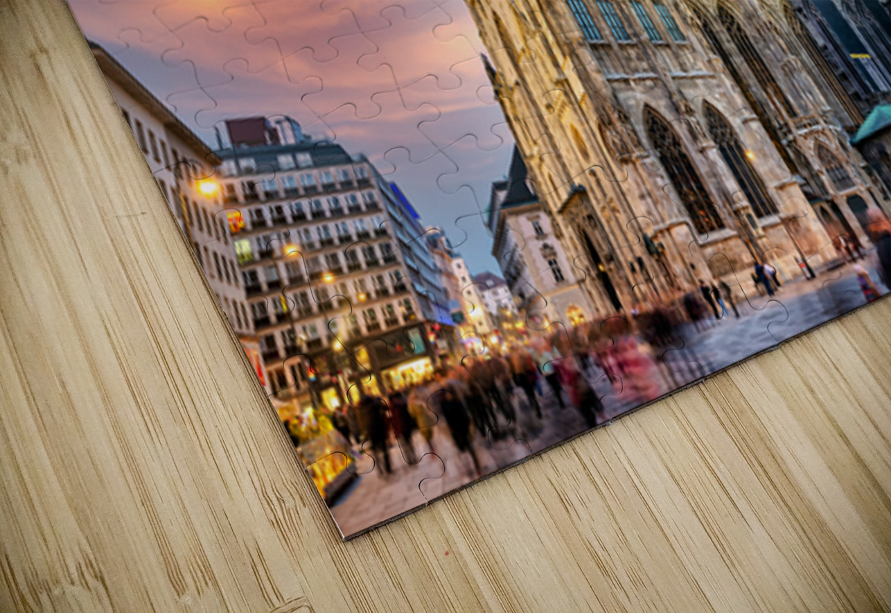 Majestic St. Stephens Cathedral in Vienna under a colorful sky. Marco Brivio Puzzle