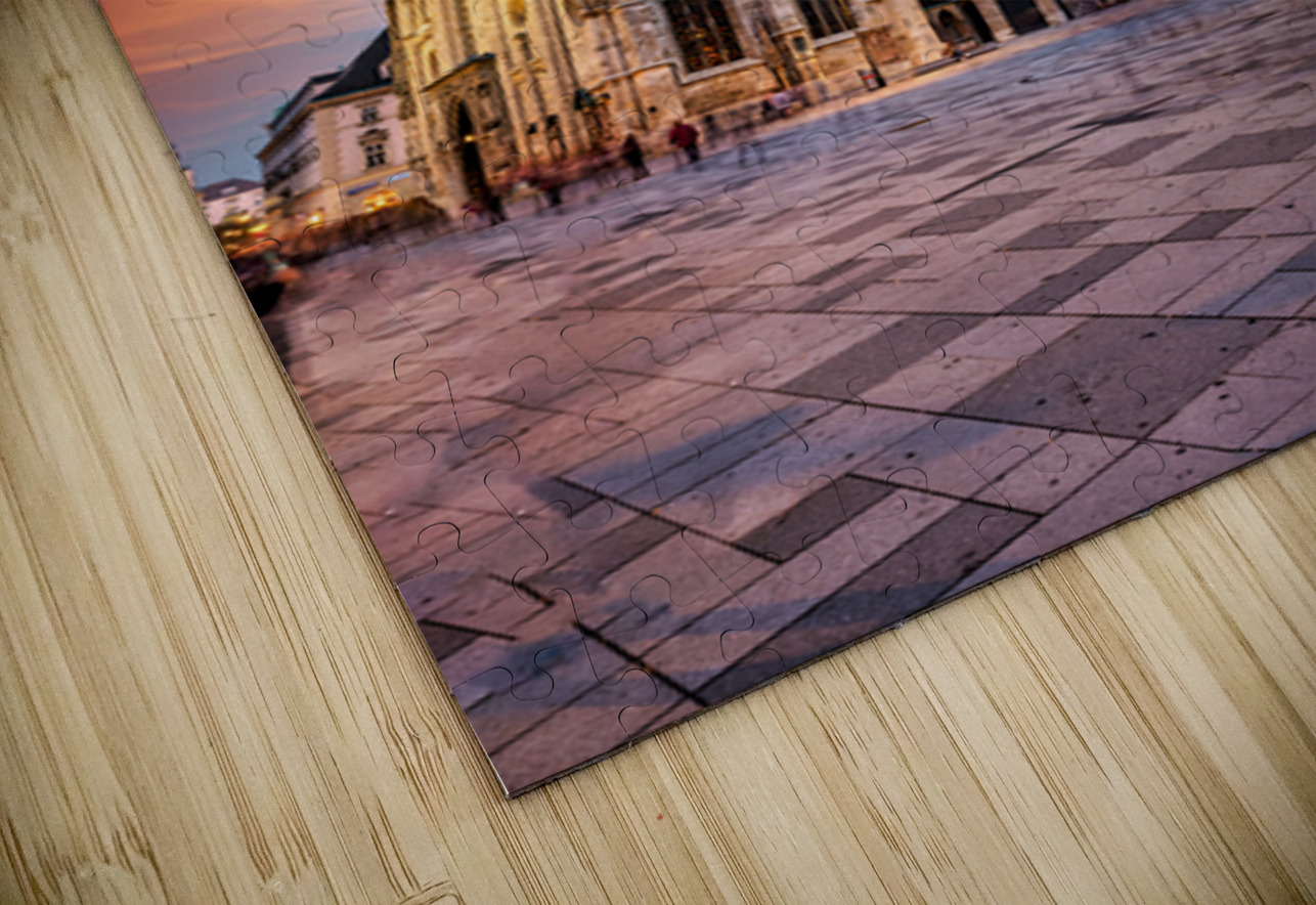 St. Stephens Cathedral Vienna at vibrant sunset. Marco Brivio Puzzle