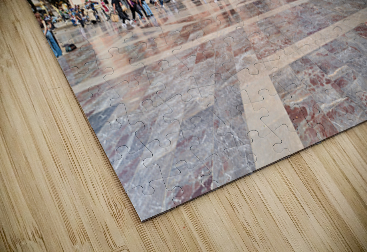 Valencia scene in Plaza de la Virgen with famous sites and peopl Marco Brivio Puzzle