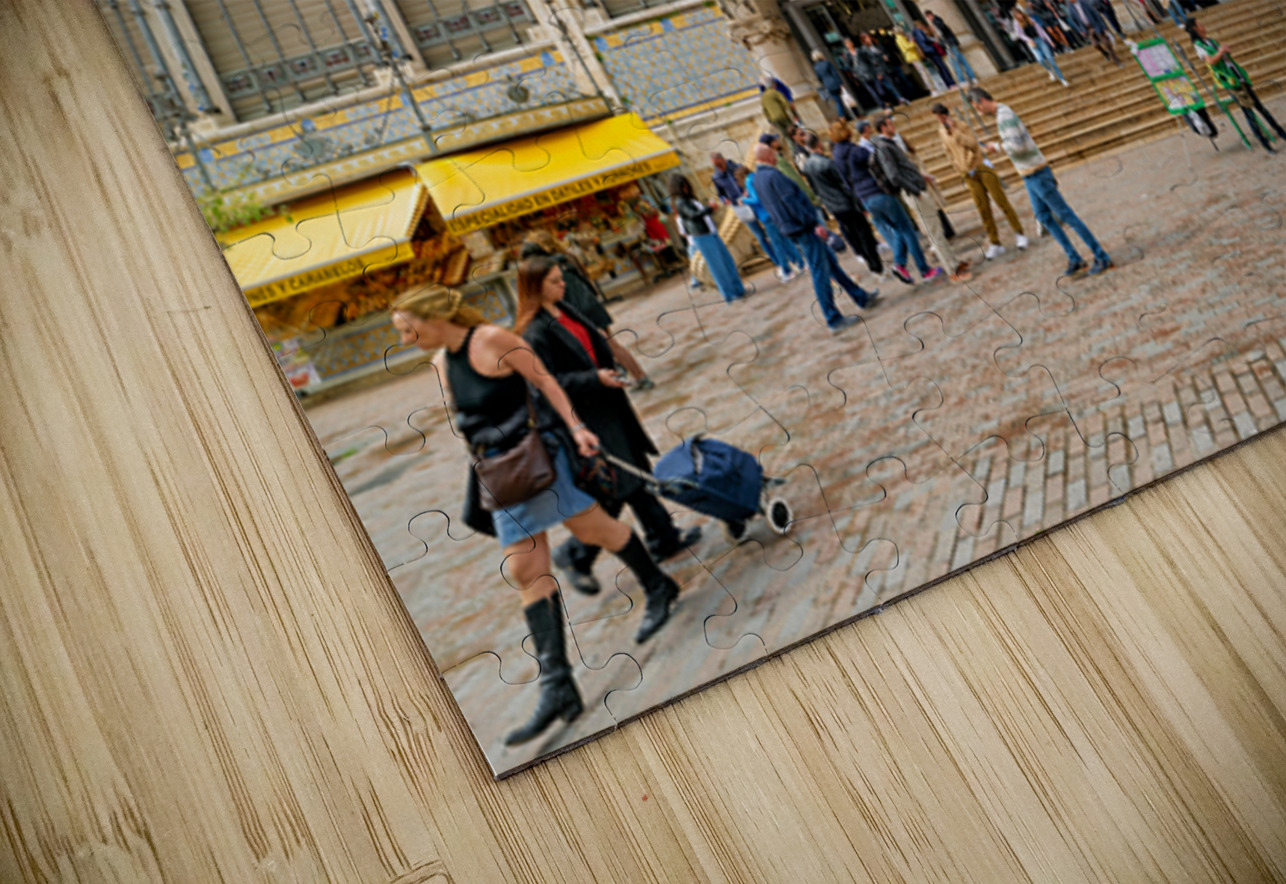 Visit to Central Market in Valencia Spain with many people aroun Marco Brivio Puzzle