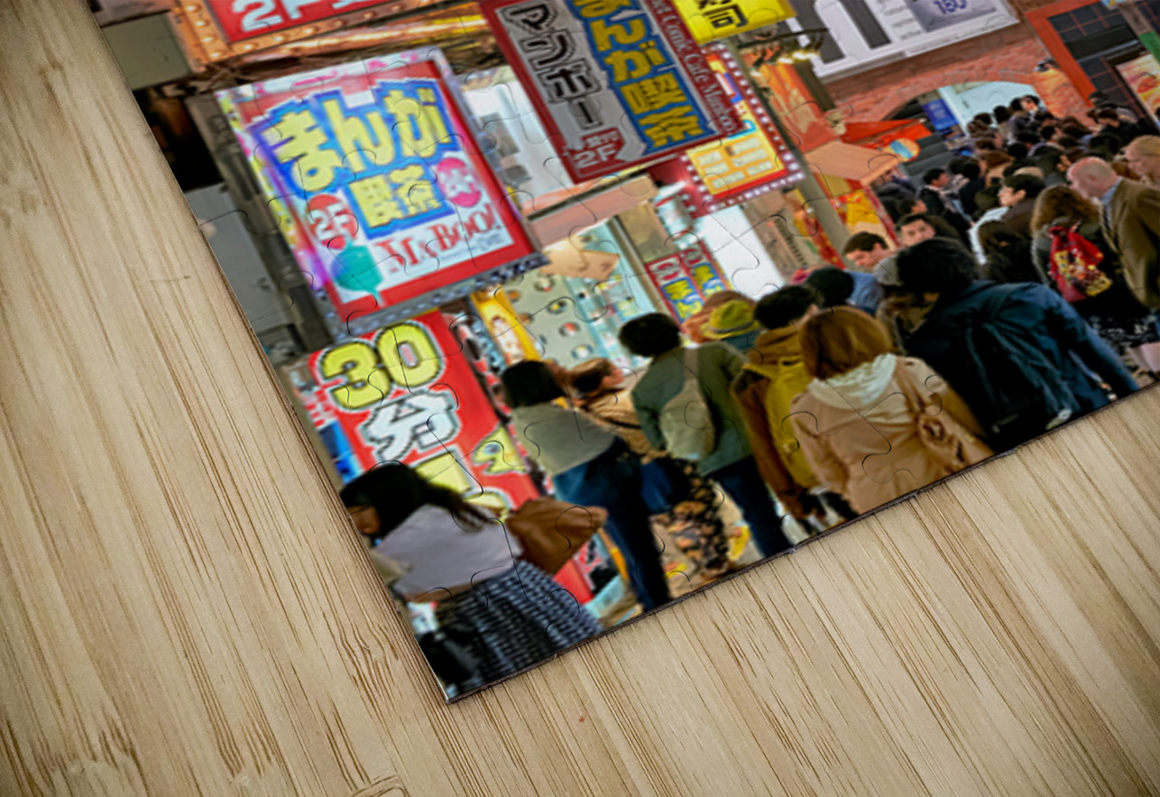 Nighttime crowd under neon lights in Shibuya district in Tokyo Marco Brivio Puzzle