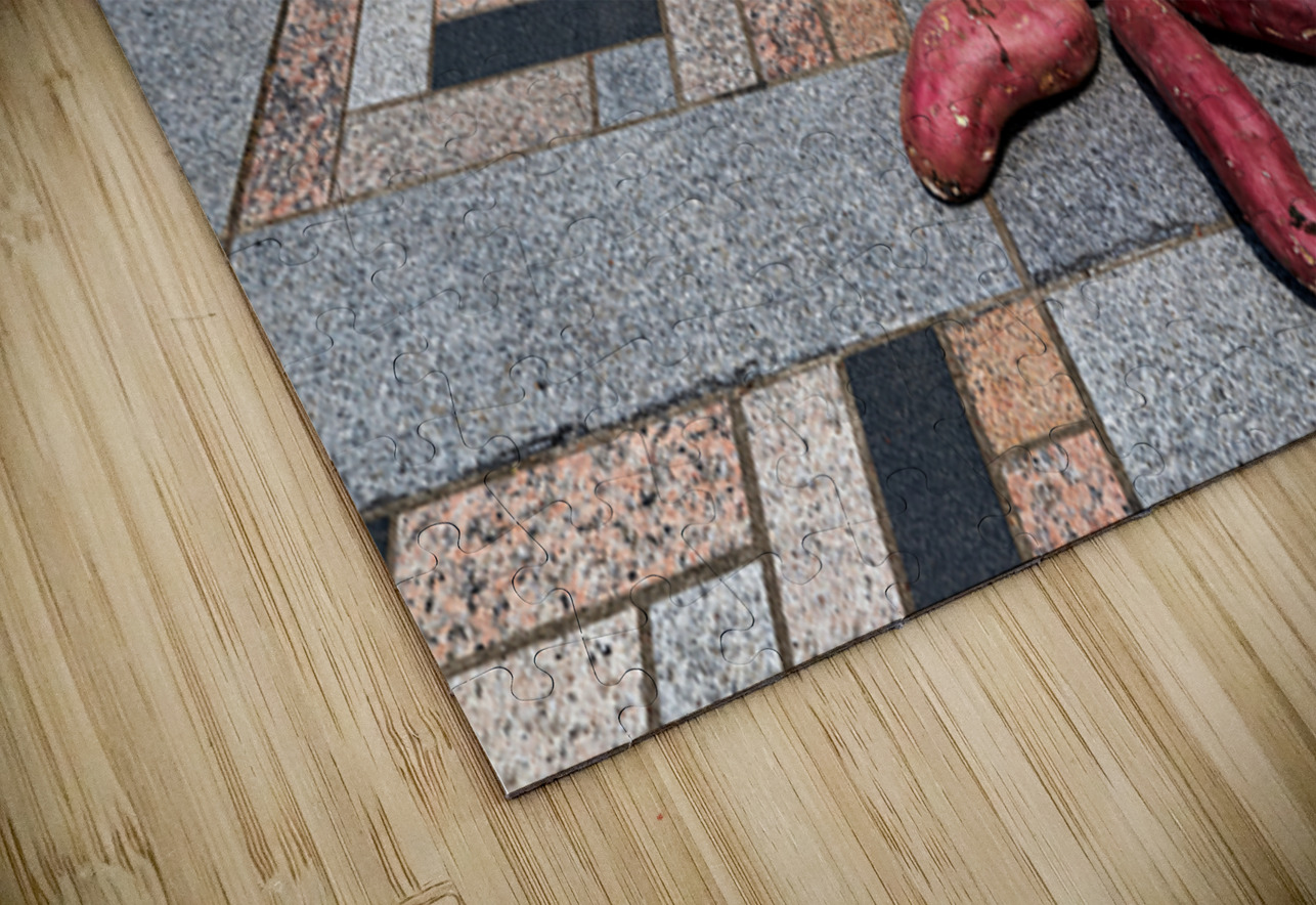Red potatoes on display for sale in Tokyo market area Marco Brivio Puzzle
