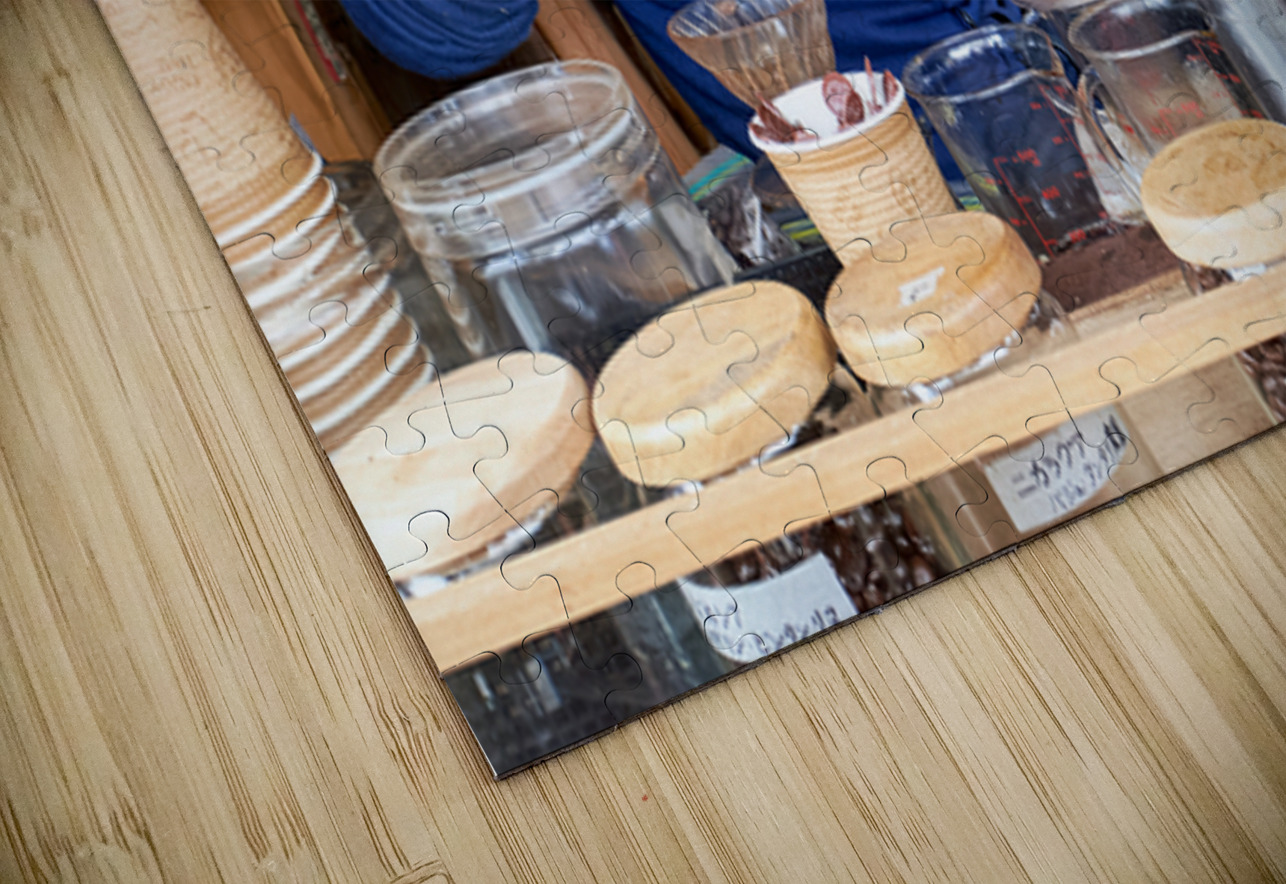 Street stall in Tokyo serving coffee and tea to customers Marco Brivio Puzzle