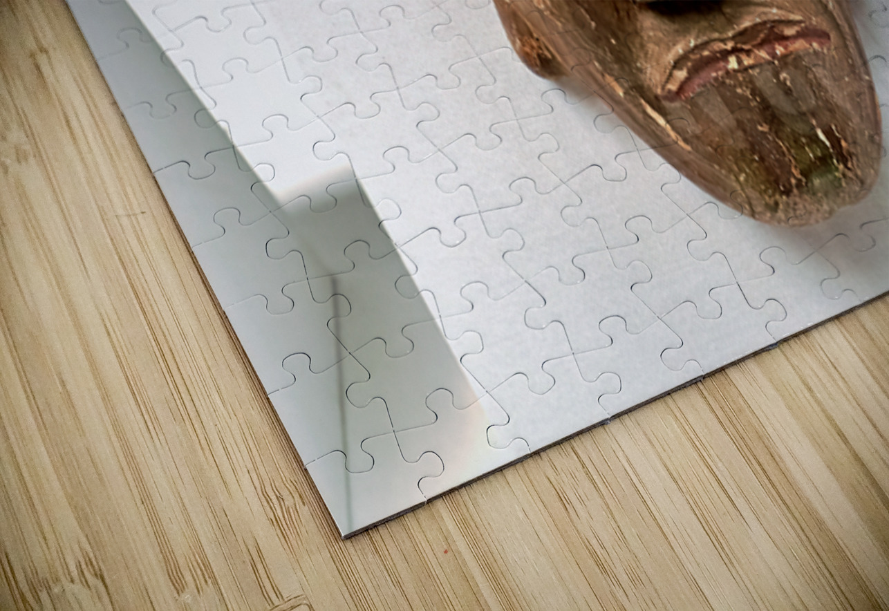 Ancient Japanese mask displayed at Honkan Gallery in Tokyo Marco Brivio Puzzle