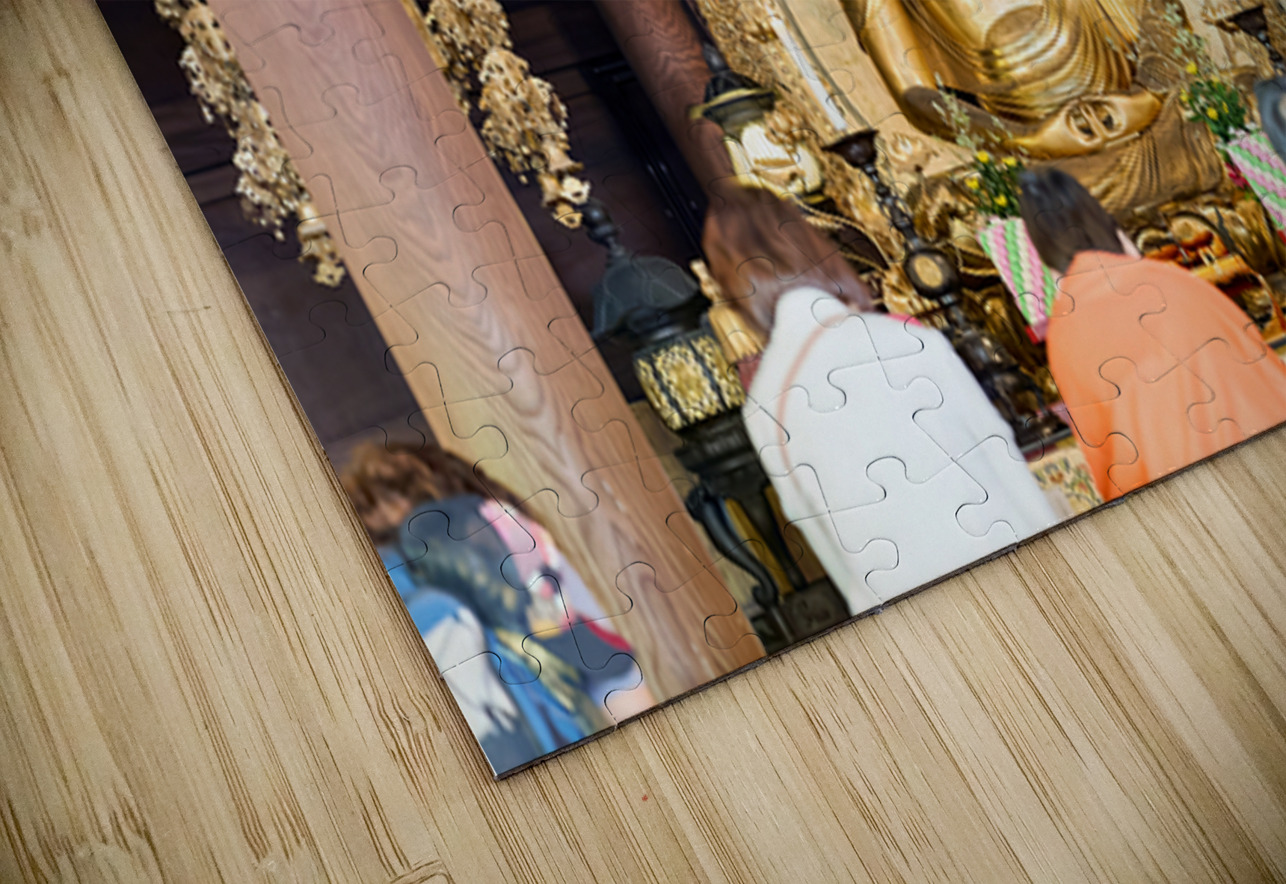 Buddha statue inside Chion in temple in Kyoto attracts many visi Marco Brivio Puzzle