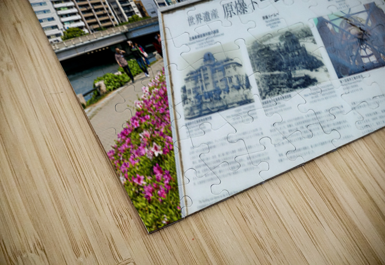 Hiroshima Peace Memorial Genbaku Dome and surrounding area in Ja Marco Brivio Puzzle
