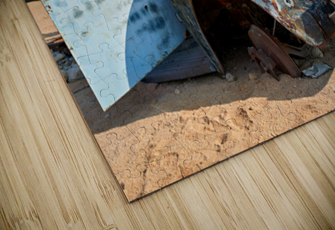 Classic car wreck in Namibias desert environment Marco Brivio Puzzle