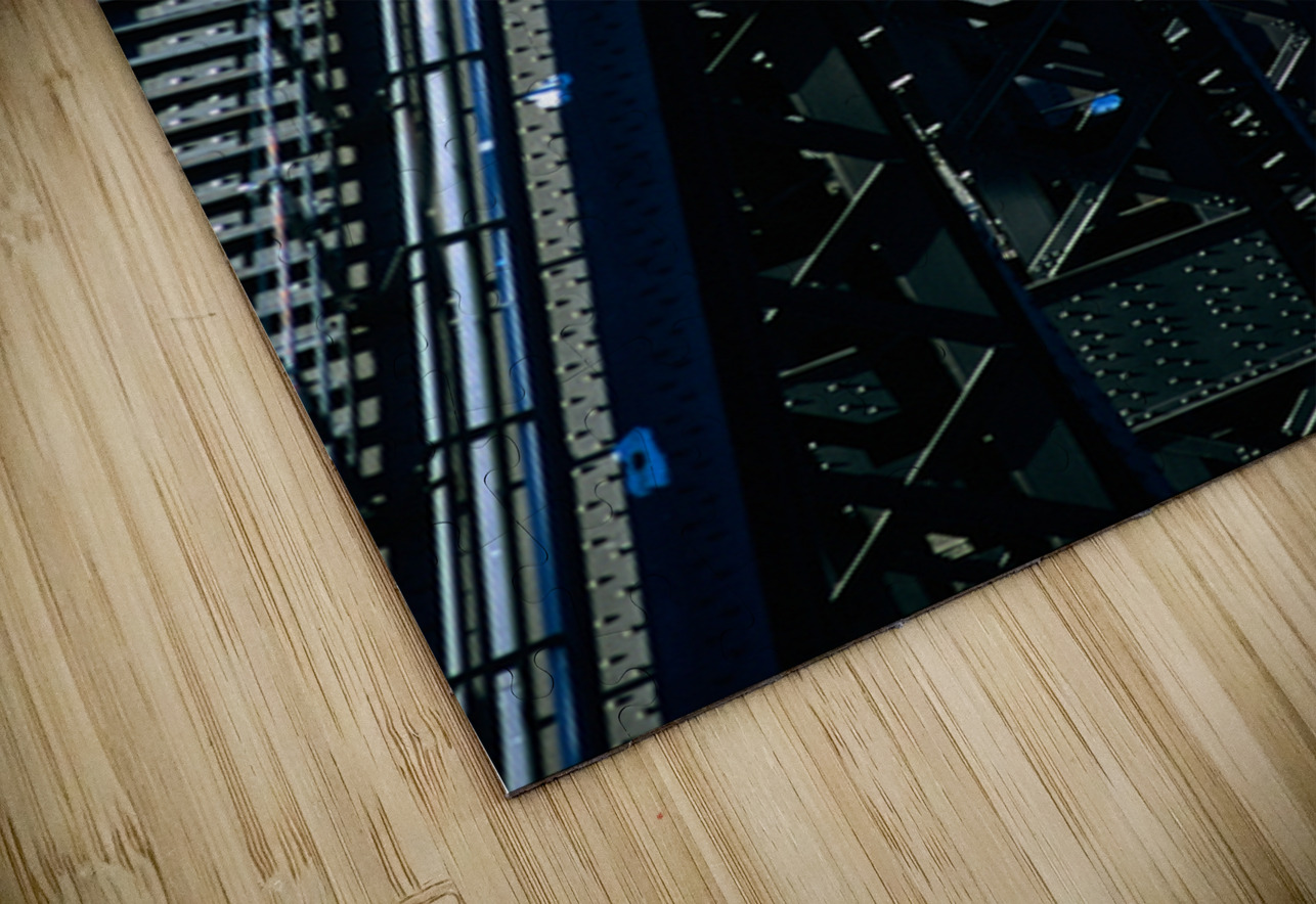 Man walks on bridge with cars below Marco Brivio Puzzle