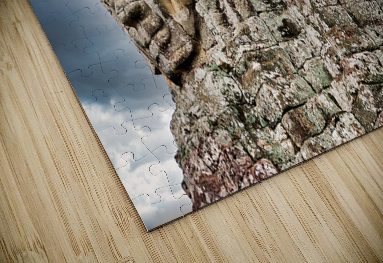 Ancient stone faces carved into Bayon Temple Cambodia. Marco Brivio Puzzle