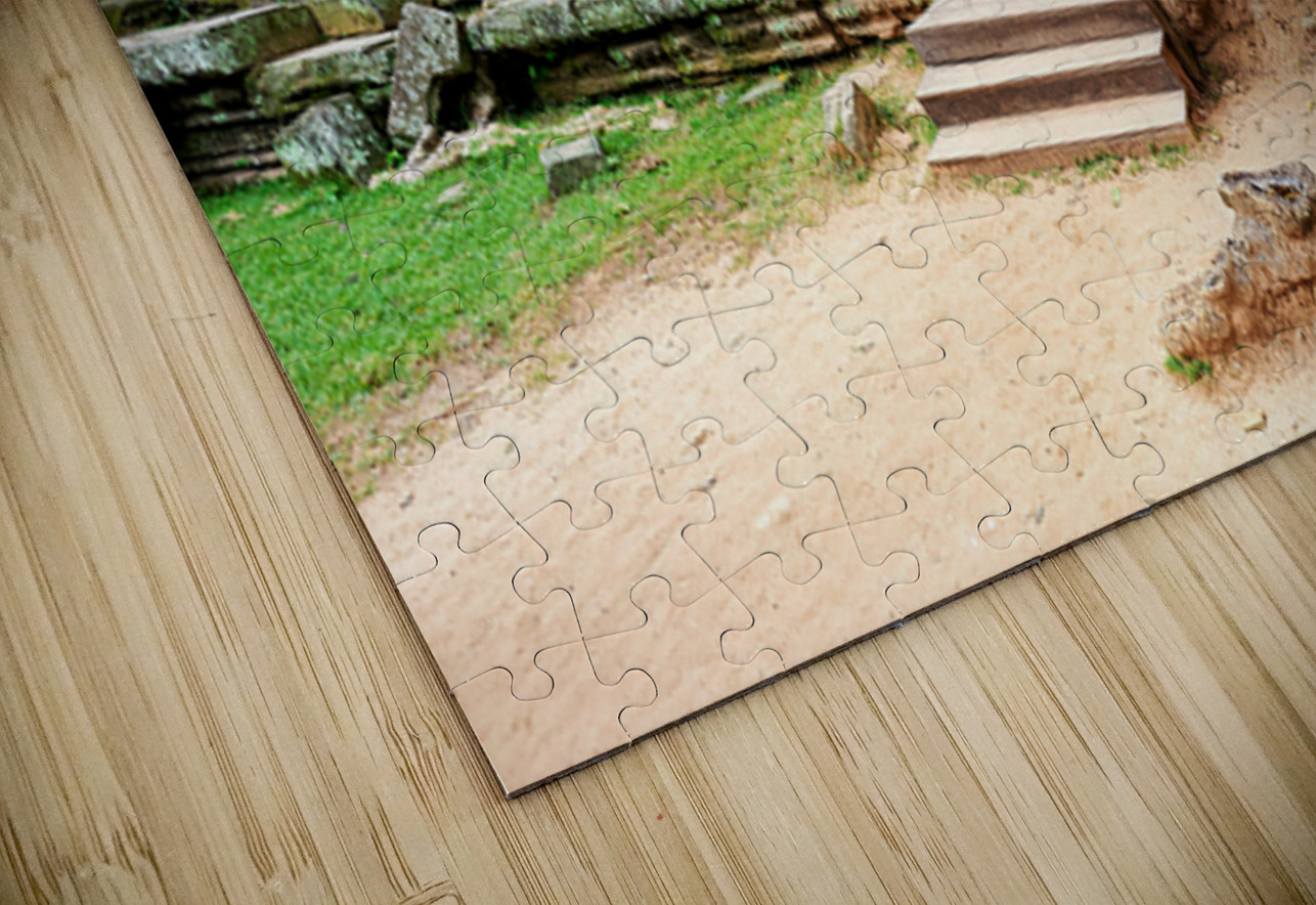 Ancient temple ruins intertwined with giant tree. Marco Brivio Puzzle