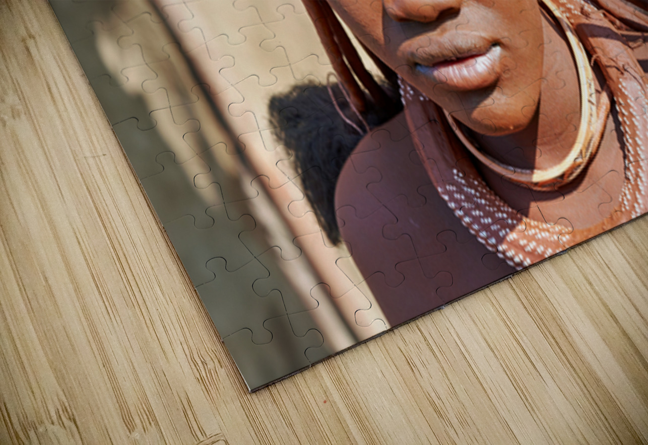 Himba woman in traditional hair headdress in Kunene Region of Na Marco Brivio Puzzle