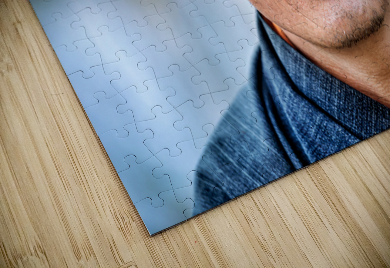 Portrait of a smiling man wearing a hat. Marco Brivio Puzzle