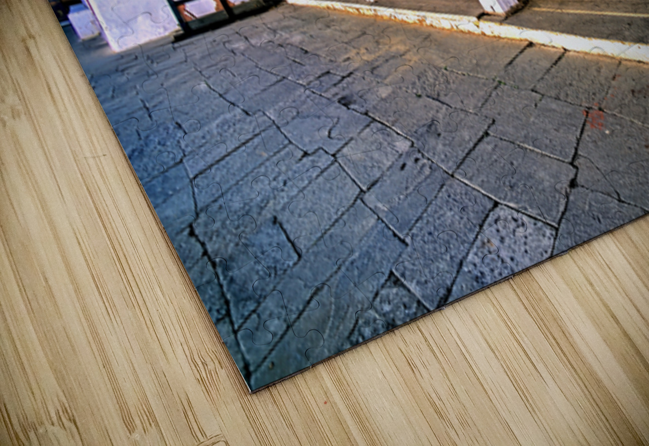 Vibrant ornate Bhutanese temple architecture and stone courtyar Marco Brivio Puzzle