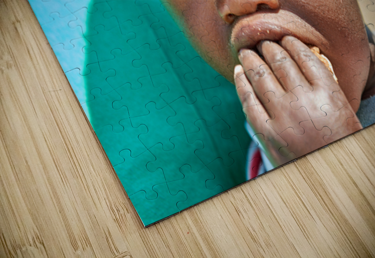 Sad boy in Kavango Region of Namibia looks thoughtful and lost Marco Brivio Puzzle