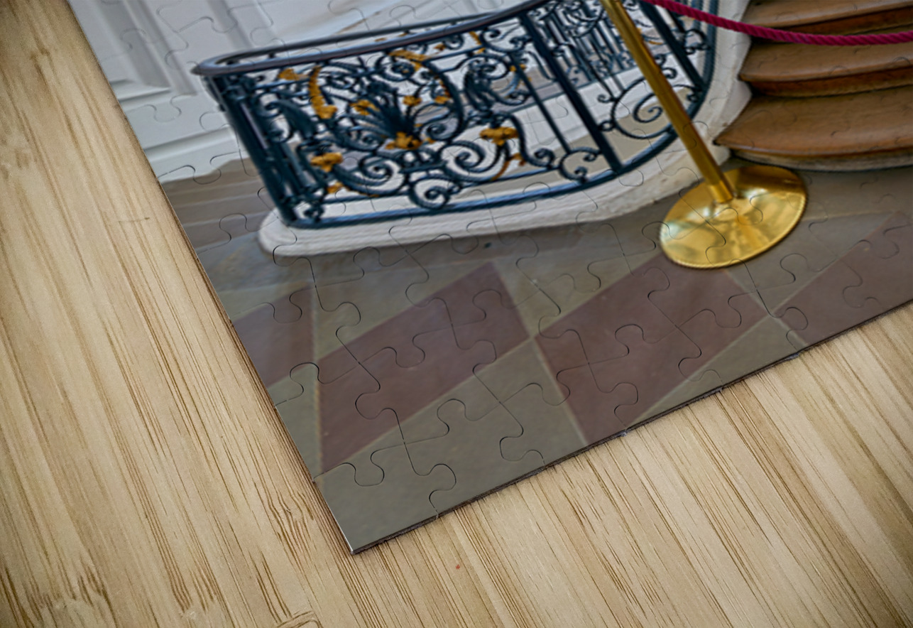 Main staircase leads to Fine Arts Museum in Strasbourg France Marco Brivio Puzzle