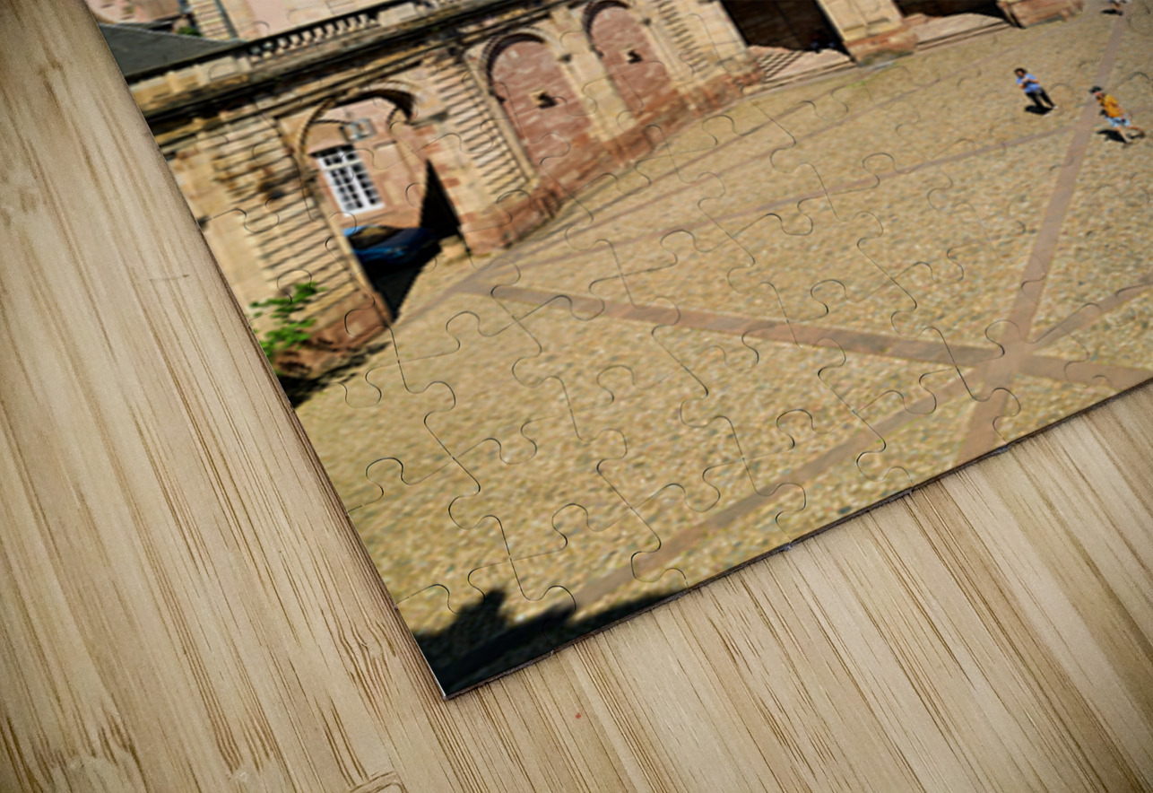 Visitors stroll in Palais Rohan courtyard view Strasbourg Cathe Marco Brivio Puzzle