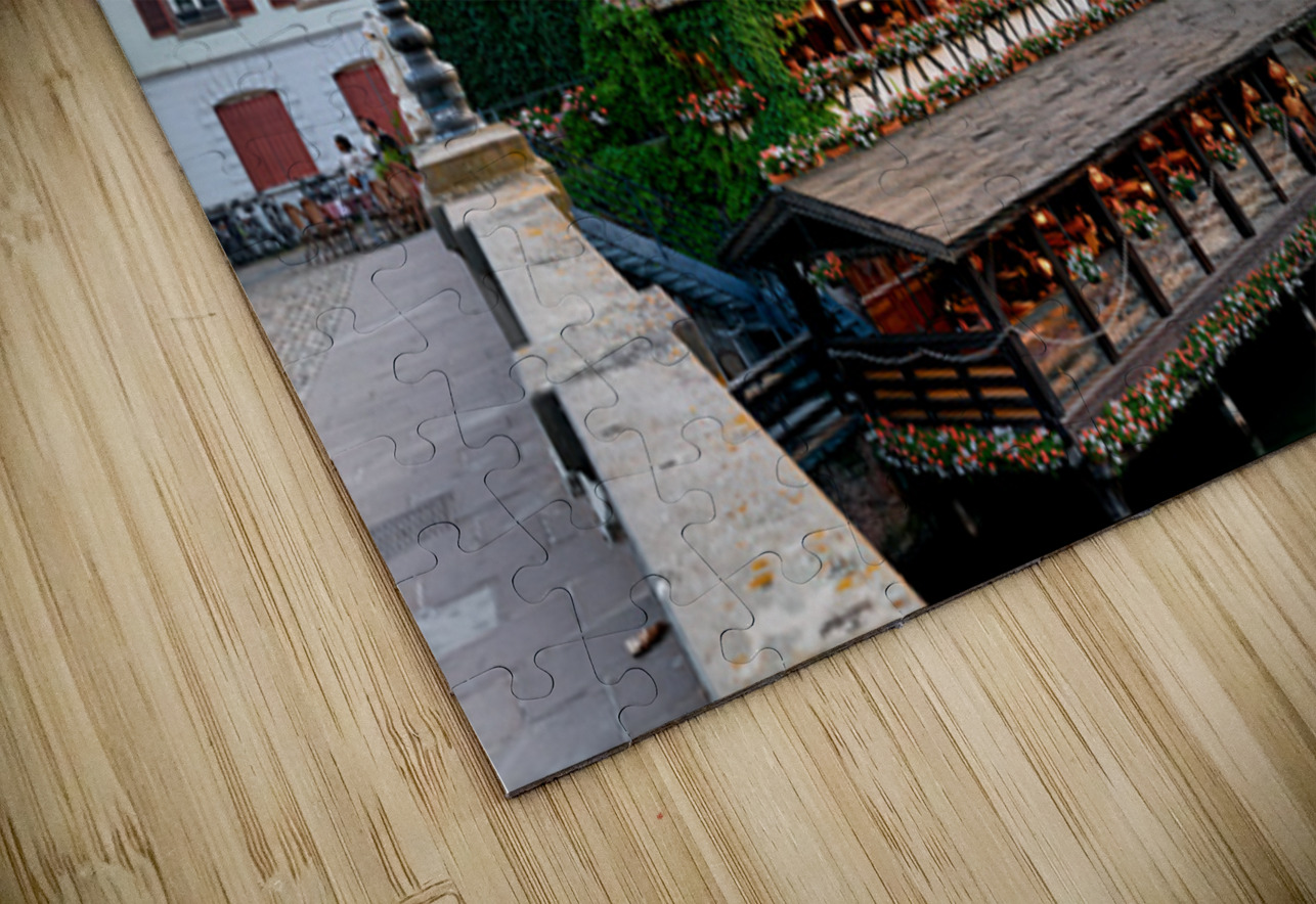 Evening dinner at Petit France district in Strasbourg Alsace Marco Brivio Puzzle