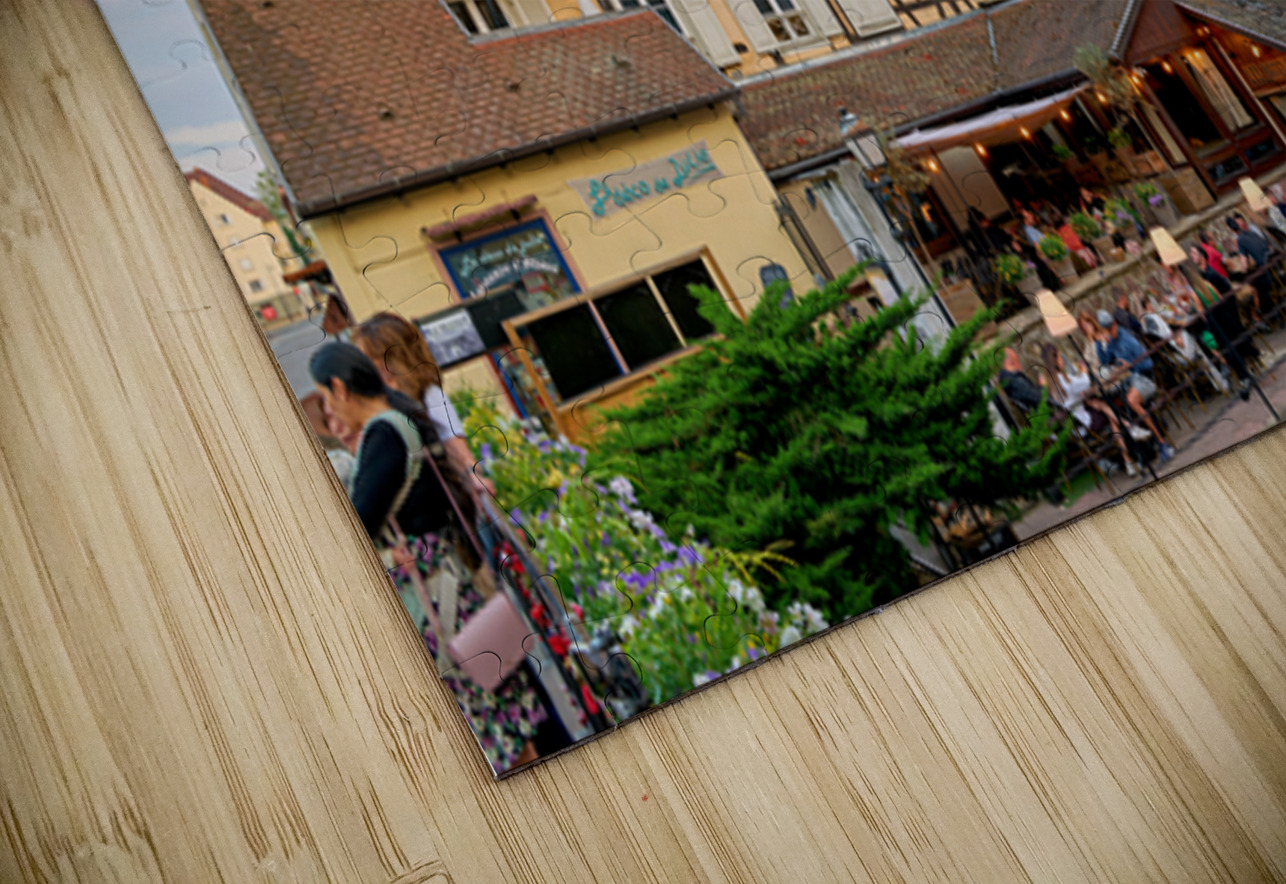 Dining by the canal in Colmar with timber framed houses in view Marco Brivio Puzzle