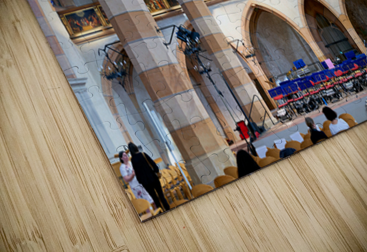Concert setup at Eglise Saint Matthieu in Colmar Alsace Marco Brivio Puzzle