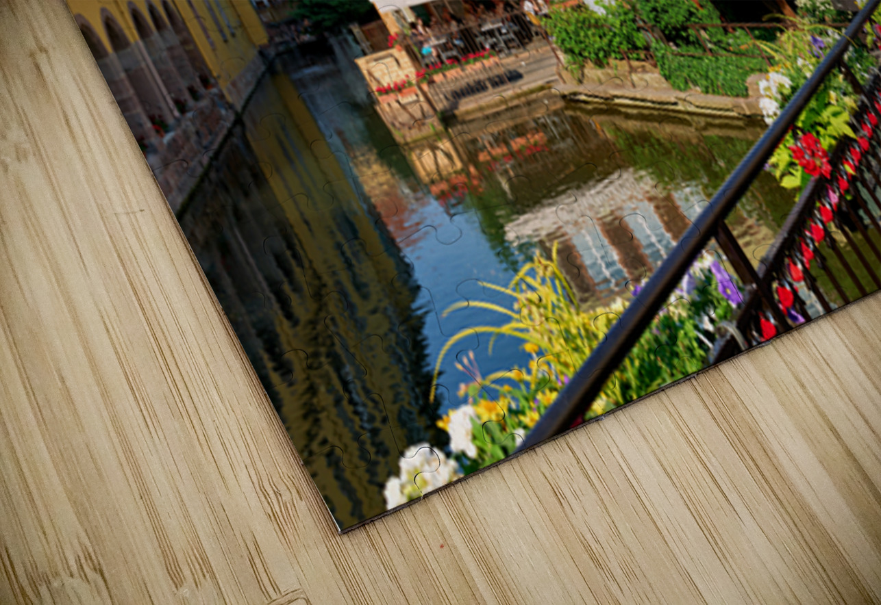 Visitors stroll by timber framed houses along the canal in Colma Marco Brivio Puzzle