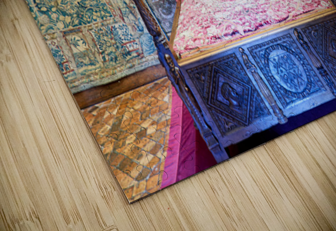 Historic bed in the Chateau de Chenonceau in France Marco Brivio Puzzle