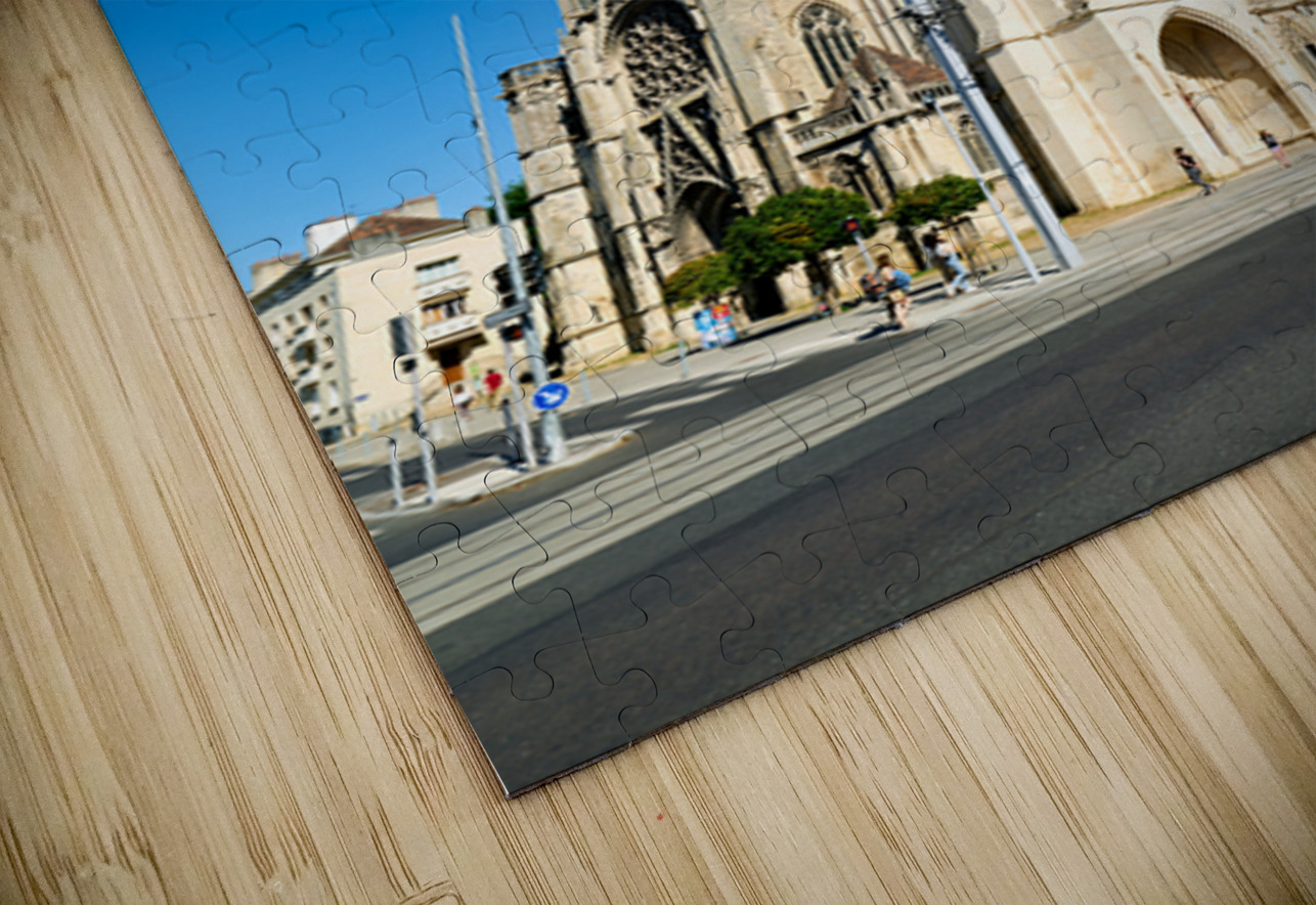 People walk near Saint Pierre church in Caen Normandy Marco Brivio Puzzle