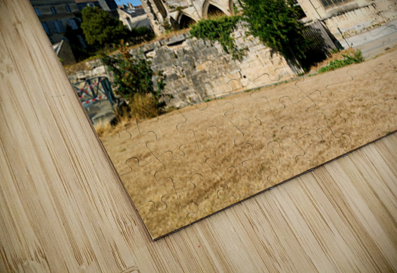 Church of Saint Etienne le Vieux stands in ruins in Caen France Marco Brivio Puzzle