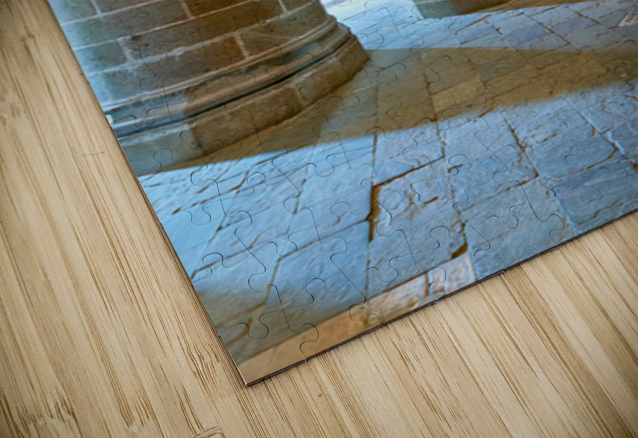 Inside Mont Saint Michel Abbey in Normandy France with stone co Marco Brivio Puzzle